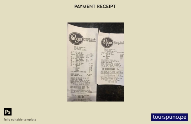 lista para imprimir la plantilla de cheque de pago de la empresa Kroger